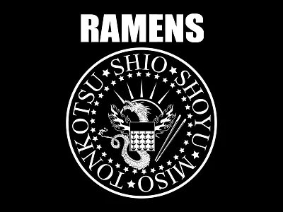 "Ramens" (Spoof) T-Shirt Design graphic design illustration vector