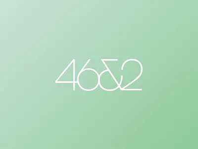 46&2 Wealth Management Logo branding business card design gradient green green gradient logo logo design logofolio minimalist number numbers numeric numeric logo simple typographic vector wealth management