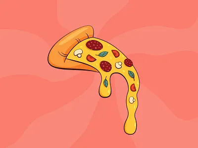 Pizza adobe illustrator branding cartoon concept design doodle fast food flat graphic design hand drawn icon illustration logo minimal pizza ui vector