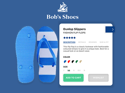 012 #DailyUI 012 dailyui e commerce flipflops ui