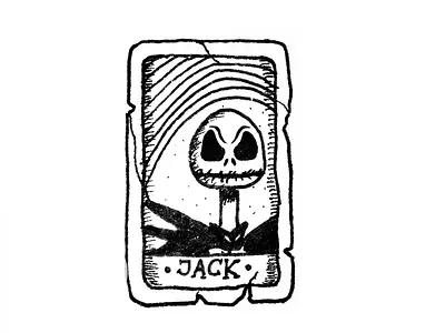 Jack Skellington tarot card ☠️ affinitydesigner design drawing icon illustration inktober