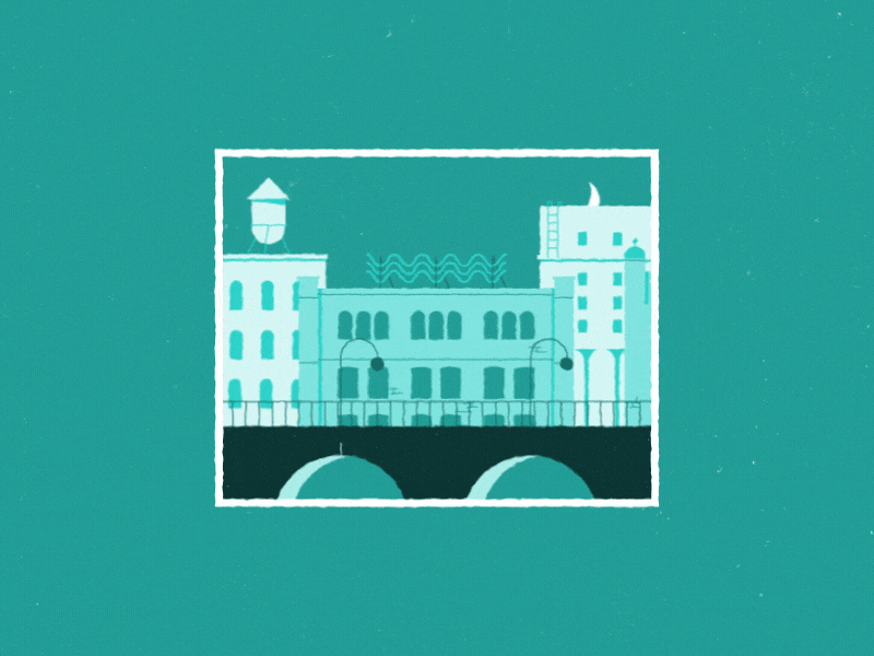 Stone Arch Bridge architecture bridge city illustration minneapolis minnesota motion graphics