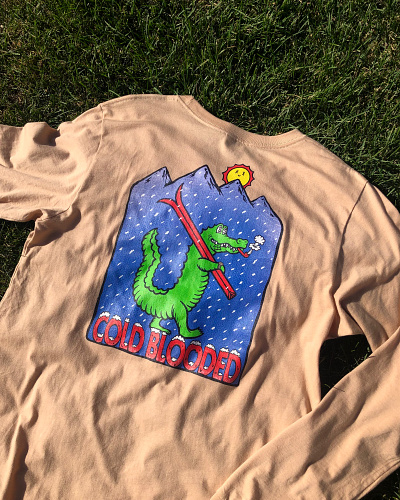 Cold Blooded Prototyping akyros alligator cold coldbeer coldblooded dtg gator illustration reptile skiing tshirtdesign winter winterapparel