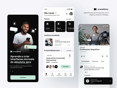 Online Course Mobile App ui design