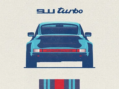 911 Turbo 911 auto car halftone illustration illustrator screenprint turbo vector