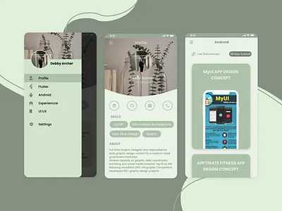 Portfolio App app design ui