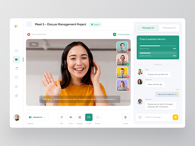 Meety - Video Conference 🎥 chat clean conference conferencing dashboard event live livestream meet meeting meetup online meet seminar speakers ui ux video video call workshop zoom