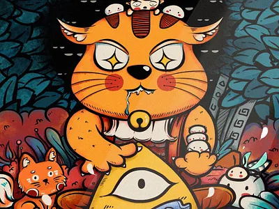 Nightmare - Meow anniversary cute design illustration