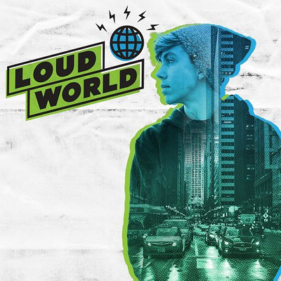 Loud World Podcast composite design graphic graphic design logo photoshop podcast