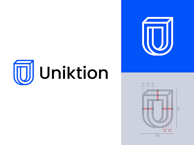 Uniktion Logo agency branding emblem hungary identity logo logo mark logofolio logotype typography unique