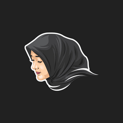 Hijab GIrl adobe illustrator beautiful branding coreldraw design girl hijab illustration jilbab logo vector