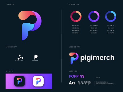 Modern P Logo Design abstract agency app logo branding branding identity colorful corporate creative logo flat logo gradient logo lettering logo and branding logo design minimal logo minimalist logo modern logo p logo p tech professional technology
