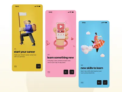 Mobile onboarding design illustration interface mobile ui ux