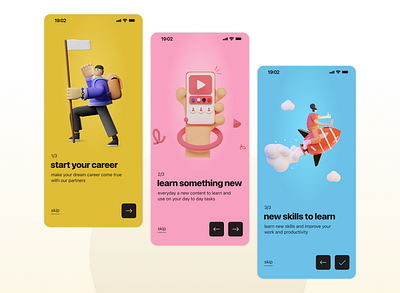 Mobile onboarding design illustration interface mobile ui ux