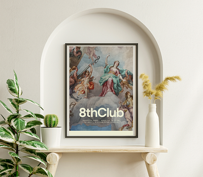 8th Club branding branding design design poster typography