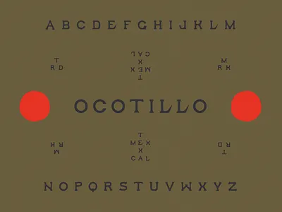 Ocotillo Typeface cowboy desert font fonts hand lettered lettered lettering mexican mexico mezcal ocotillo southwest tequila type type design typeface typefaces typography vintage type word mark