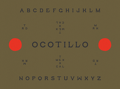 Ocotillo Typeface cowboy desert font fonts hand lettered lettered lettering mexican mexico mezcal ocotillo southwest tequila type type design typeface typefaces typography vintage type word mark