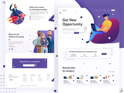 Job seeking - landing page job
