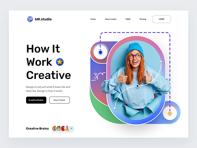 Creative designer: MRstudio homepage landing landing page web web design web page website website design