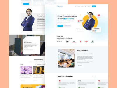 Smartifire Training & Consultation Landing Page branding clean design interface landing page minimal modern smartifire training consultation traning ui ux