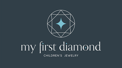 My First Diamond — Children's Jewelry brand identity branding children design diamond jewelry logo logodesign