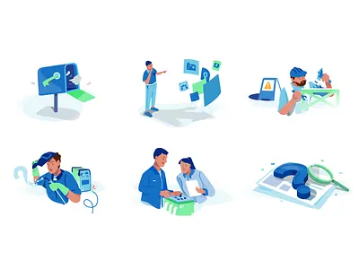 Vocational Skill Website Illustration Set branding design graphic design illustration ui vector