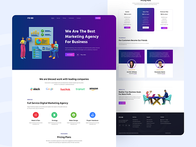 Digital Marketing Agency - Landing page animation branding business clean content dailyui digital agency digital marketing agency graphic design lamding page design landingpage logo motion graphics newsletter seo team ui design uiux webdesign website desing