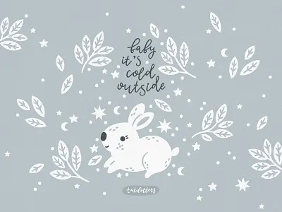 Christmas bunny advent calendar baby baby animals children christmas animals christmas card design fabric design illustration kids kids fashion seamless pattern textile design vector