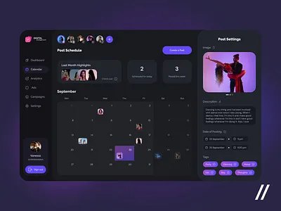 Social Media Scheduling Platform animation app dashboard design media online plan platform posting purrweb schedule smm social social media startup ui ux web web app website