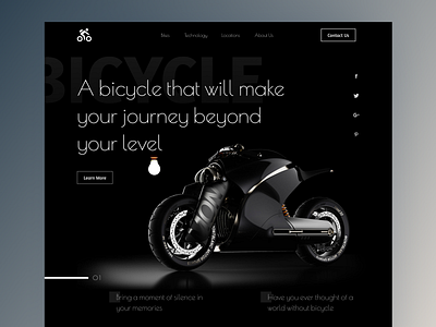 Bike Landing Page - Header Exploration bicycle bike bike ride design home page interface journey landing landing page online store onlineshop purple rider store track ui web webdesign website website design