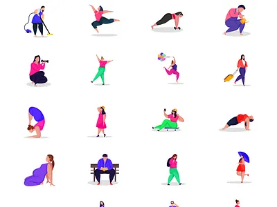 Characters avatar characters icons illustration illustrations man pregnant woman vector vectors woman