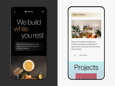 MAKRO - Mobile Design for Construction Company clean clean design colors construction design fashion design mobile app mobile app design mobile design ui ui design ux ux design