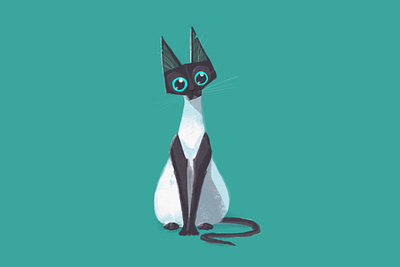 Cute cat animal animals cartoon cat character character design illustration inktober