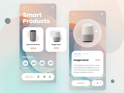 Smart Home App app details page gradient icon smart app smart home store ui