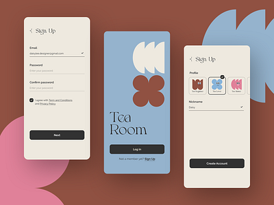 Daily UI 001 - Sign Up app daily ui daily ui 001 dailyui ecommerce sign up signup tea tea app ui 디자인 회원가입