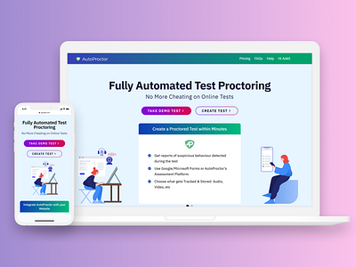 Autoproctor.com landing page redesign figma landingpage web webdesign website