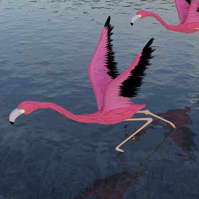 3D Flamingo Sketch 3d flamingo gravitysketch pink vr