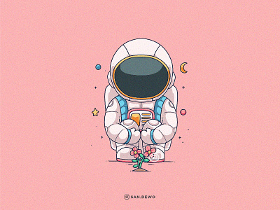 astronaut illustration adobe adobe illustrator astronaut astronaut art astronaut design astronaut illustration astronaut vector awesome awesome creative logos branding cute art cute design cute illustration design illustration logo logodesign logotype vector vector art