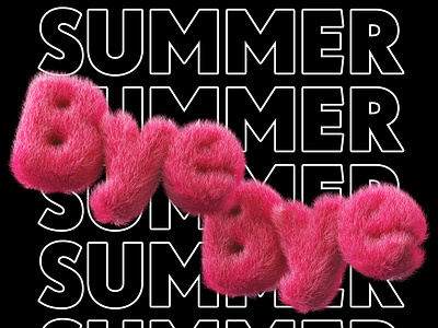 Bye-Bye Summer 3d foreal illustration lettering