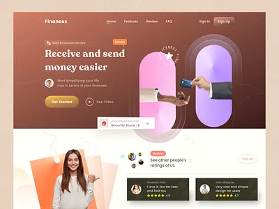 Financex - Financial Hero Design banking apps e wallet finance finance design finance website financial financial design financial services financial website fintech hero section landing page mobile banking money product banking wallet website