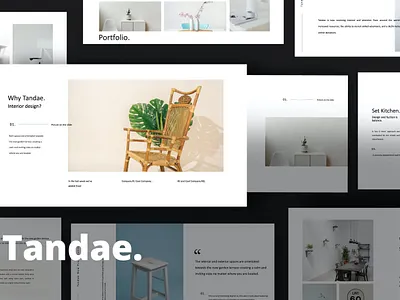 Tandae Minimal Creative Presentation Template agency black clean colorful company corporate creative minimal minimalist modern multipurpose pitch deck portfolio simple studio template unique web design website white