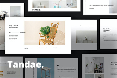 Tandae Minimal Creative Presentation Template agency black clean colorful company corporate creative minimal minimalist modern multipurpose pitch deck portfolio simple studio template unique web design website white