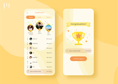 DailyUI 019 - Leaderboard 019 congratulation! dailyui dailyui019 game app design game leaderboard gaming leaderboard leaderboard design winning page