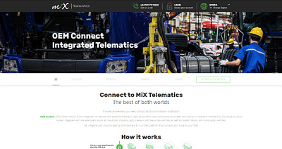 MiX Telematics Global OEM Page landing page ui ui design ux ux design web page web page design