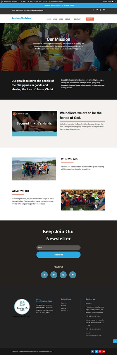 Reachingthetribes | Website Development For NGO blog blog design blog website build wordpress website create wordpress website design divi expert divi website elementor expert landing page web design web designer web developer web development website website design website designer wordpress wordpress expert wordpress website