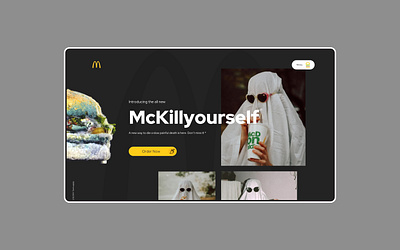 Mocktober 2021 - McDonald's Halloween burger elegant seagulls food halloween landingpage mcdonalds mocktober mocktober2021 mockup restaurant ui