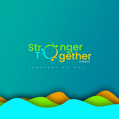 Stronger together initiative branding design logo typography vector