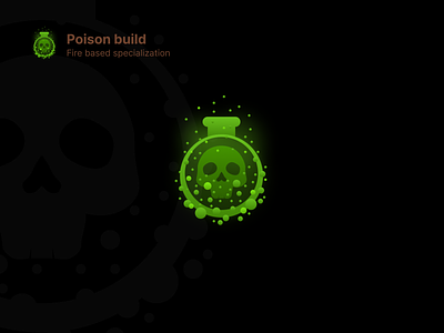 Poison build class design figma icon icondesigner icons iconset illustration poison power sketch specilization talent ui vector warlock