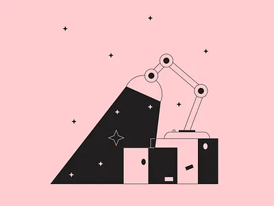 Reading-lamp / moving illustration - Tokyo Illustrations 3.0 ⛩ design digital illustration kapustin lamp moving reading tokyo vector