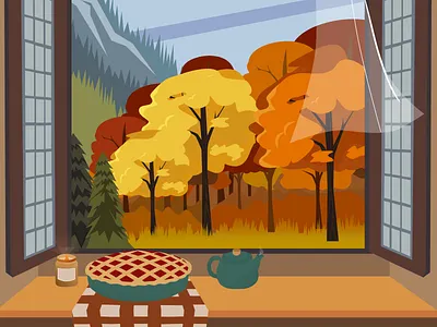 Autumn Story - Illustration art design flat graphic design illustration illustration art illustrator ui vector